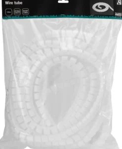 DELTACO Kabelskjulere i nylon, 25mm diameter, værktøj, 10m, hvid