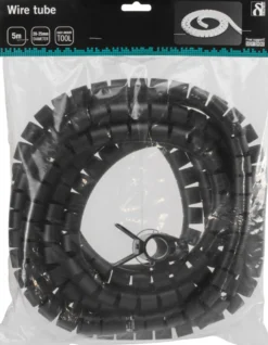 DELTACO Kabelskjulere i nylon, 25mm diameter, værktøj, 5m, sort