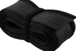 DELTACO kabelsorteringsstrømpe i nylon, lukkebånd, 5m, sort