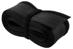 DELTACO kabelsorteringsstrømpe i nylon, burrebånd, 1,8m, sort