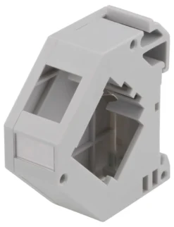 DELTACO Keystone holder for DIN rail, shielding, plastic, grå