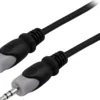 DELTACO Lydkabel, 3,5 mm han - han, 5m
