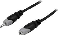DELTACO Lydkabel, 3,5mm han - hun, 3m