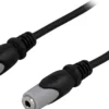DELTACO Lydkabel, 3,5mm han - hun, 2m