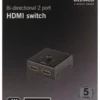 DELTACO Manuel dobbelrettet HDMI-switch,2 indgange til 1 udgang, eller