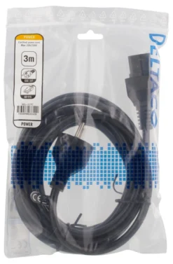DELTACO 3m grounded device / extension cable for connection between de