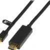 DELTACO mini DisplayPort til HDM kabel m lyd, Fuld HD 60 Hz, 2m, sort