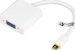 DELTACO mini DisplayPort til VGA-adapter, 20-pin han - 15-pin hun, 0,2