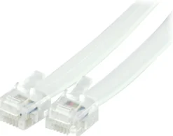 DELTACO modularkabel RJ12/6C, 3m, hvid