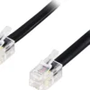 DELTACO modulkabel, 4P4C(RJ9/RJ10/RJ22) til 4P4C(RJ9/RJ10/RJ22), 2m, sort