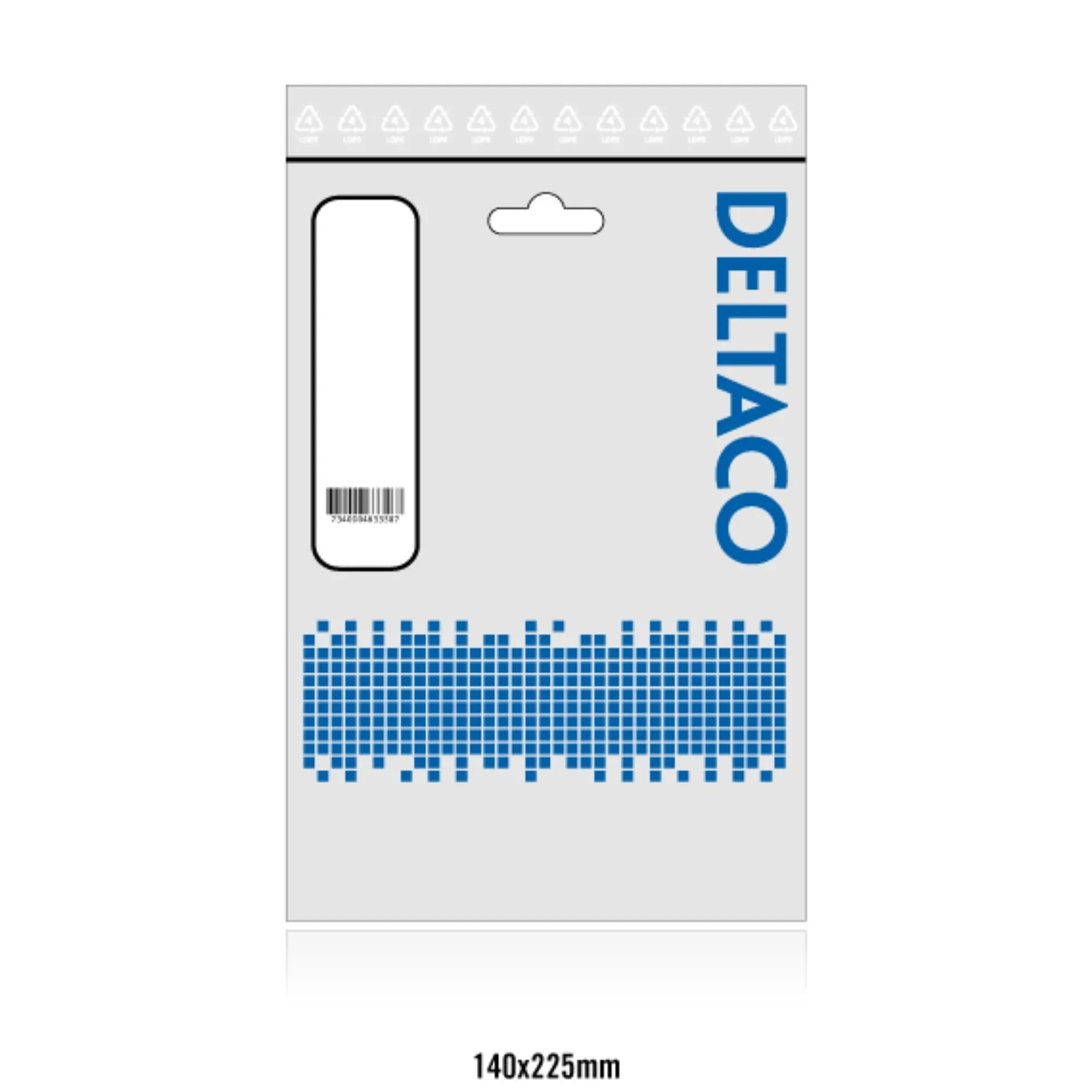 DELTACO modulkabel, 8P4C(RJ45) til 6P4C(RJ11), 3m, sort
