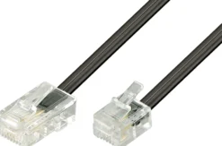 DELTACO modulkabel, 8P4C(RJ45) til 6P4C(RJ11), 3m, sort