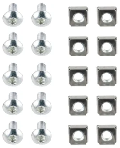 DELTACO, M6 skruesats, brako, (skruer + muffer) 10-pack