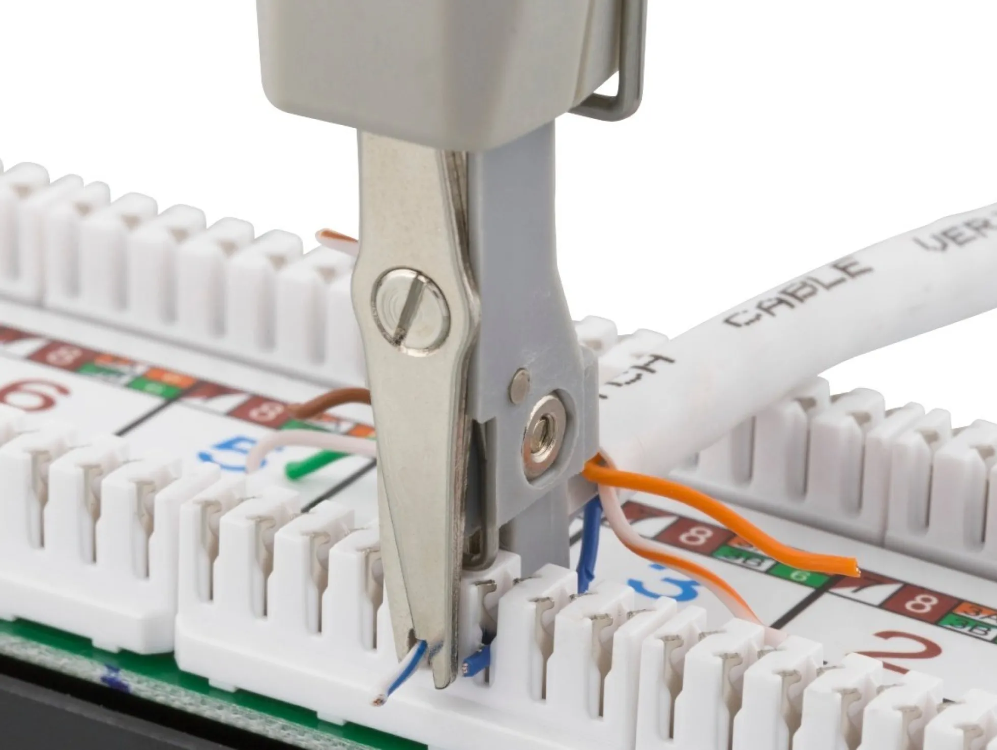 DELTACO Network cable punchdown tool, Krone LSA, touch sensor, hvid