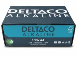 Deltaco Nordic Swan AA-batteri, Alkaline, 100-pack