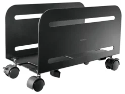 DELTACO OFFICE CPU stand, universal, mobil, sort