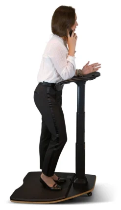 DELTACO OFFICE Ergonomisk ståstol med integreret måtte, sort