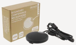 DELTACO Office konferencemikrofon med USB & 3,5mm lydport, VoIP, sort
