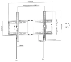DELTACO Office, kraftig vippe foldbar, 37