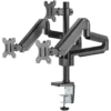 DELTACO Office, tredobbelt hydraulisk monitor-arm, 17"-27", 1,5-8kg,