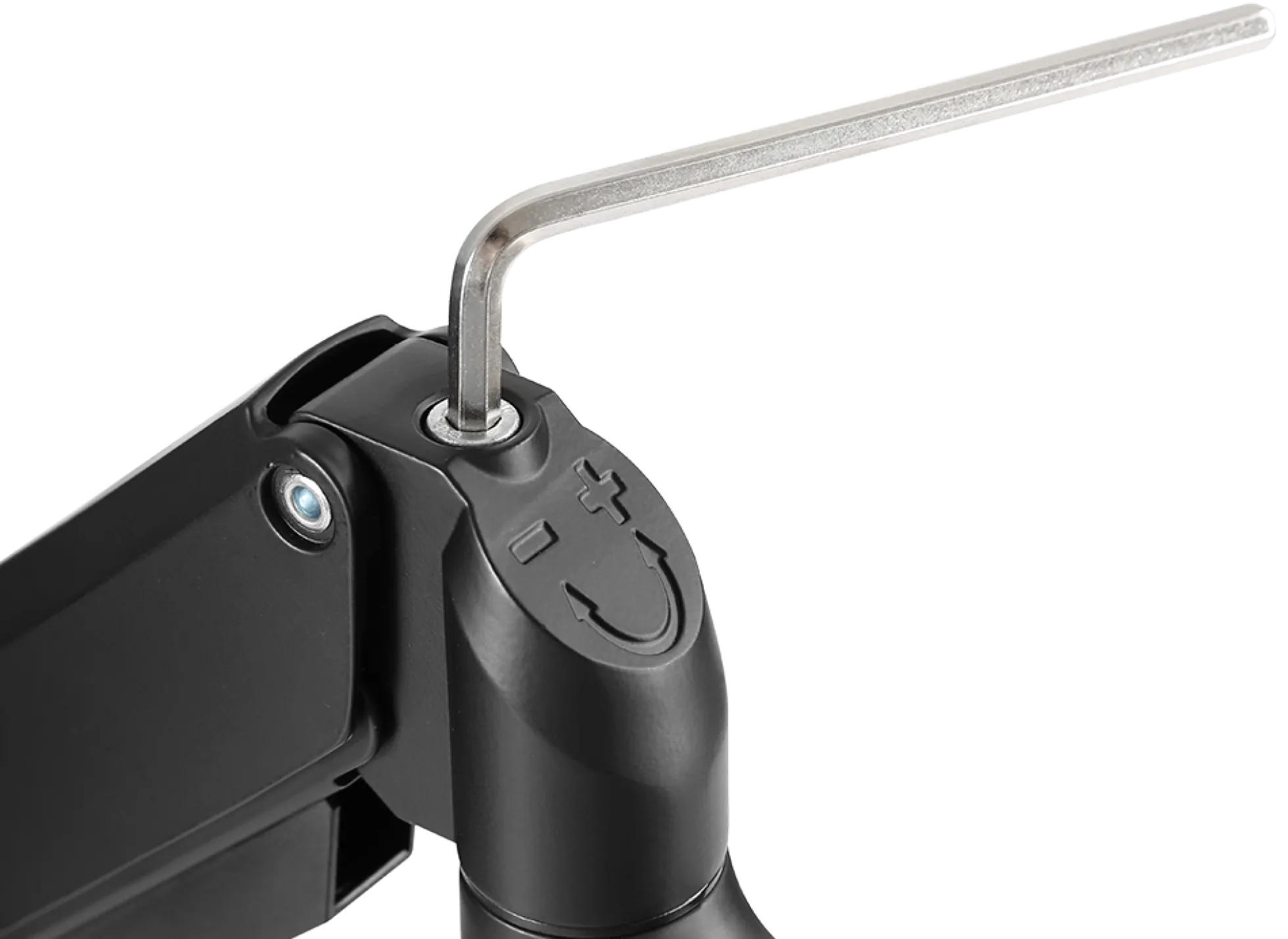 DELTACO Office, tredobbelt hydraulisk monitor-arm, 17"-27", 1,5-8kg,