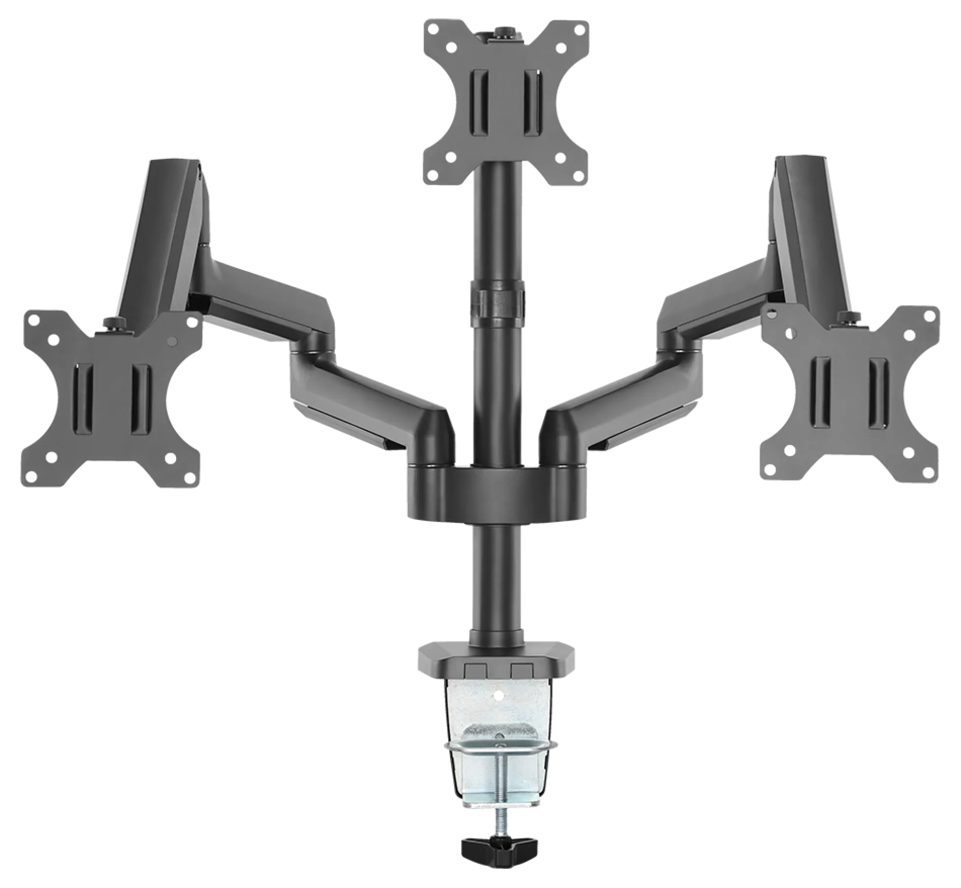 DELTACO Office, tredobbelt hydraulisk monitor-arm, 17"-27", 1,5-8kg,