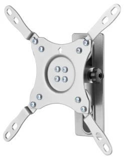 DELTACO OFFICE TV/monitor vægbeslag til campingvogne/autocampere og trailere, aluminium, dreje, vippe, låsbar, 13