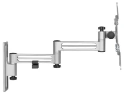 DELTACO OFFICE TV/monitor wall mount for RVs/motorhomes and trailers, swivel, tilt, lockable, 13 "-43", VESA, 3-joint, black