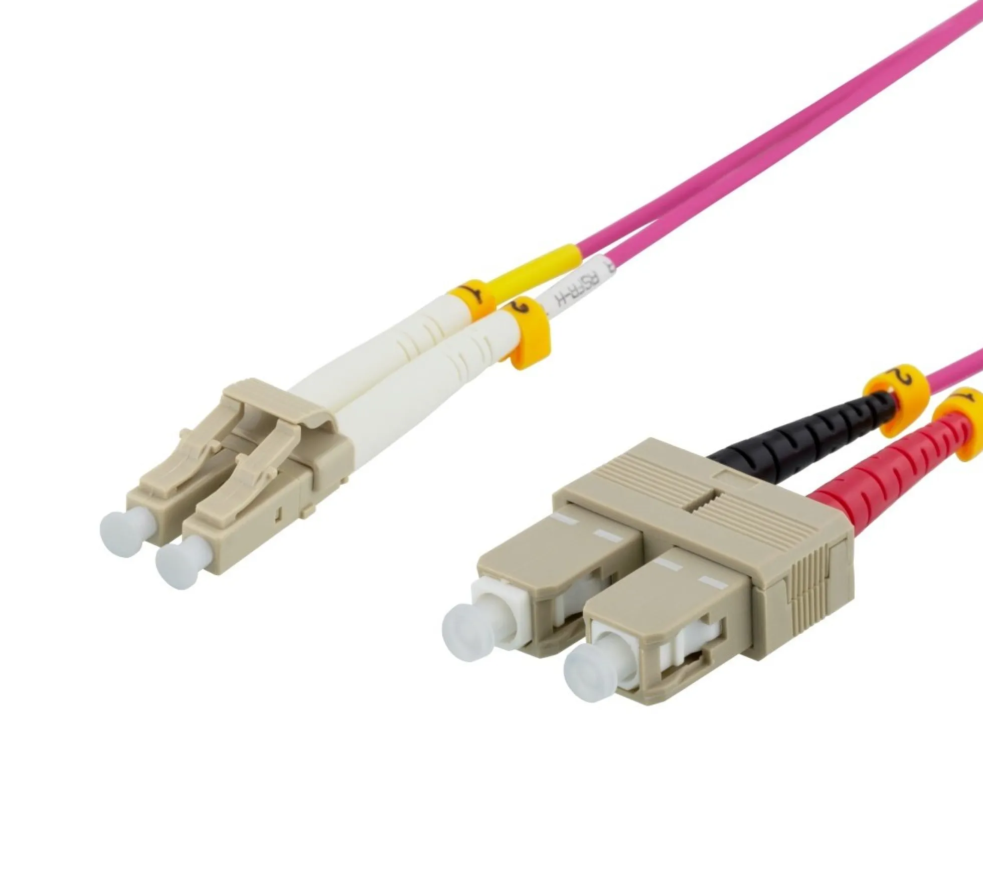 DELTACO OM4 fiber cable LC - SC, duplex, multimode, 50/125, 10m