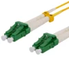 DELTACO OS2 fiber cable LC - LC, duplex, singlemode, APC, 9/125, 10m