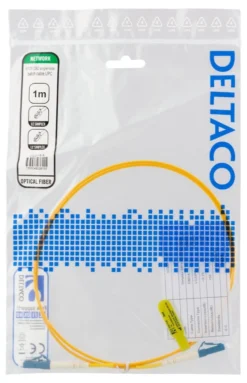DELTACO OS2 fiber cable LC - LC, simplex, singlemode, UPC, 9/125, 1m