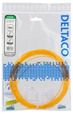 DELTACO OS2 fiber cable LC - LC, simplex, singlemode, UPC, 9/125, 5m