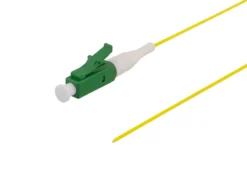 DELTACO OS2 fiber pigtail, LC, simplex, APC, 9/125, 1.5m