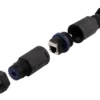 Deltaco patchkabel RJ45 forlænger, vand- og støvtæt, IP68, Cat6, sort