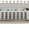 DELTACO Patch Panel, 8xRJ45, Cat6a, wall-mountable, metal, grå