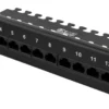 DELTACO 10-PATCH16 Patch panel, 12 ports, Cat6, UTP, sort