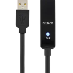 DELTACO PRIME USB 2.0 forlængerkabel, aktiv, Typ A han - Typ