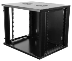 DELTACO 19” rackskab, 9U, 540x450mm, gulvrack/vægrack, glasdør