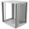 DELTACO 19” rackskab, 12U, 540x450mm, gulvrack/vægrack, glasdør