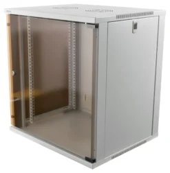 DELTACO 19” rackskab, 12U, 540x450mm, gulvrack/vægrack, glasdør