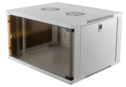 DELTACO 19” rackskab, 6U, 540x450mm, gulvrack/vægrack, glasdør