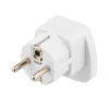 DELTACO rejseadapter,UK/US/Italien/Schweiz - EU, 250V/16A, jordet, hvid