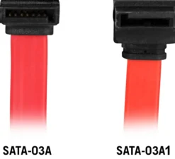 DELTACO SATA/SAS-kabel, vinklede (ned)-ret, 0,3m