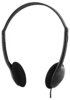 DELTACO Stereo Headphones , volumekontrol, 1x 3,5mm, ca 2m kabel