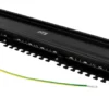 DELTACO STP patch panel, 24xRJ45, Cat6a, 1U, 19", metal, sort