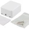 DELTACO Surface mount box for Keystone, 1 port, hvid