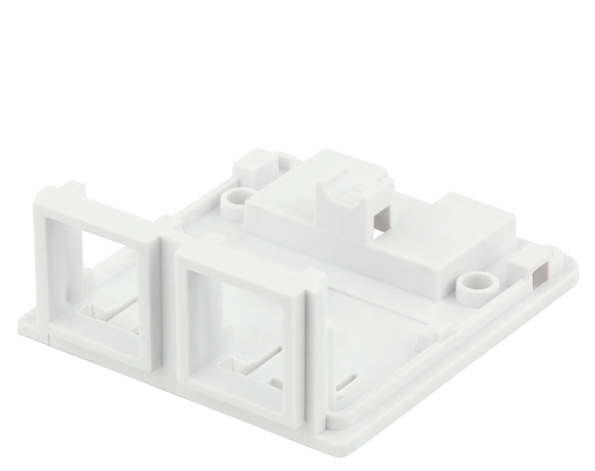 DELTACO Surface mount box for Keystone, 2 ports, hvid