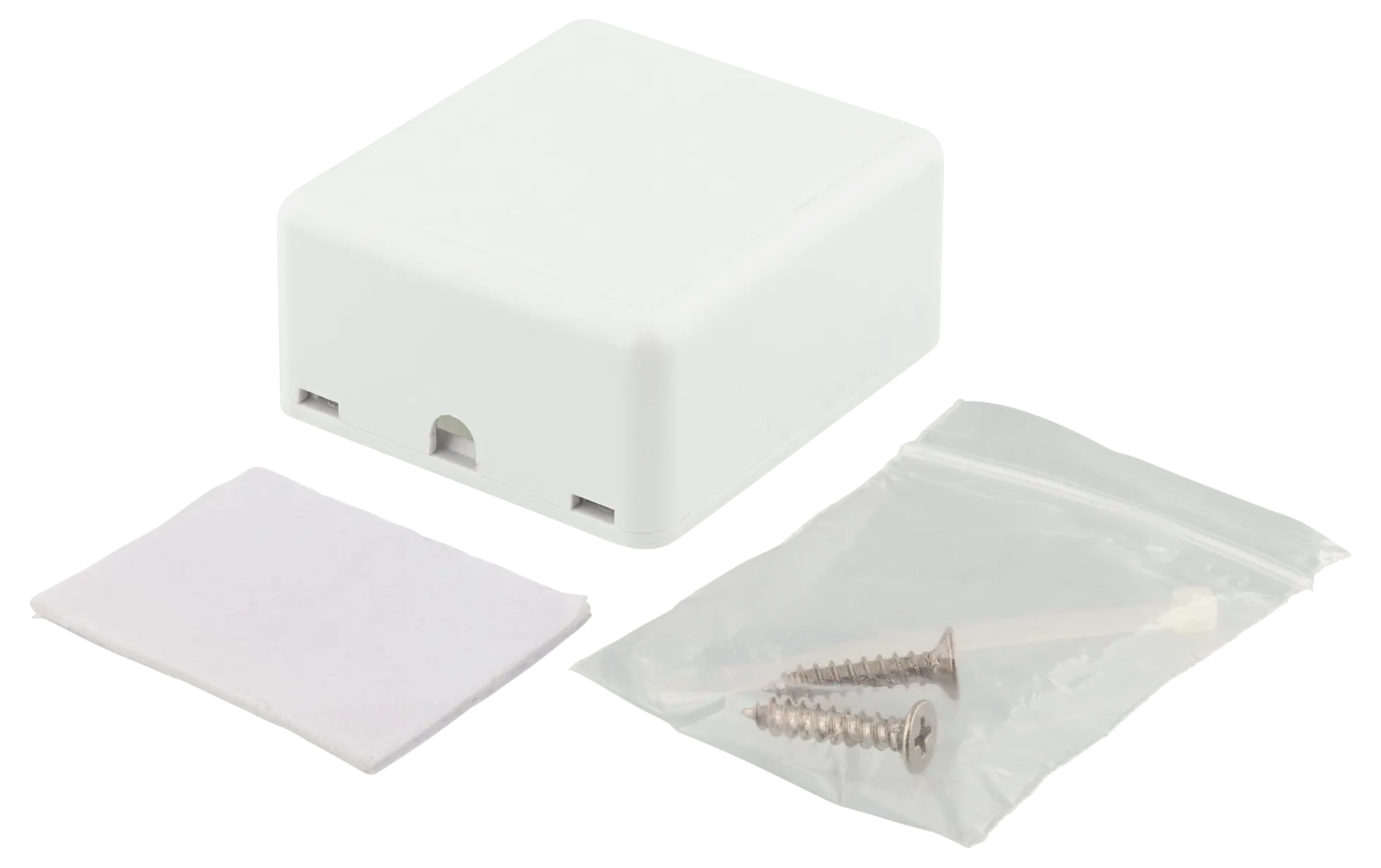 DELTACO Surface mount box for Keystone, 2 ports, hvid
