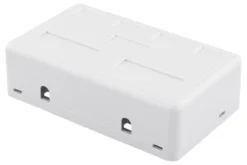 DELTACO Surface mount box for Keystone, 4 ports, hvid