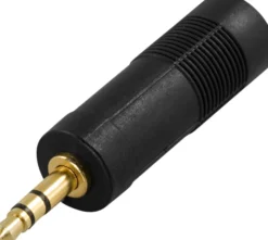 DELTACO teleadapter 6,3mm hun - 3,5mm stereo han